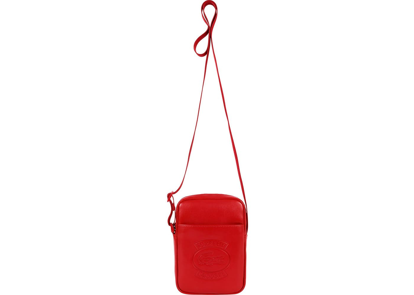 Supreme lacoste store bag red